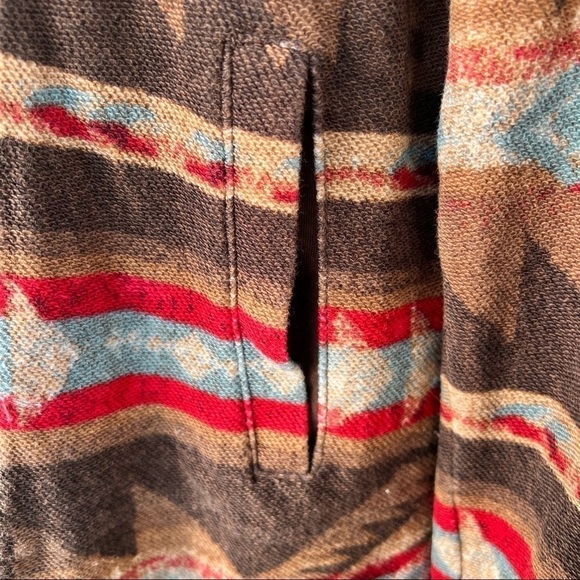 RALPH LAUREN JEANS SHERPA COLLAR NATIVE PRINT LIGHTWEIGHT ZIP JACKET SIZE MEDIUM - Picture 8 of 15